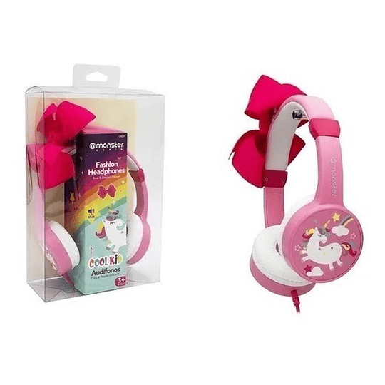 Audífono Monster Niña Con Moño Desmontable