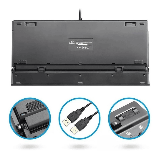 TECLADO GAMER MECANICO YAMA BLACK K550-SP REDRAGON