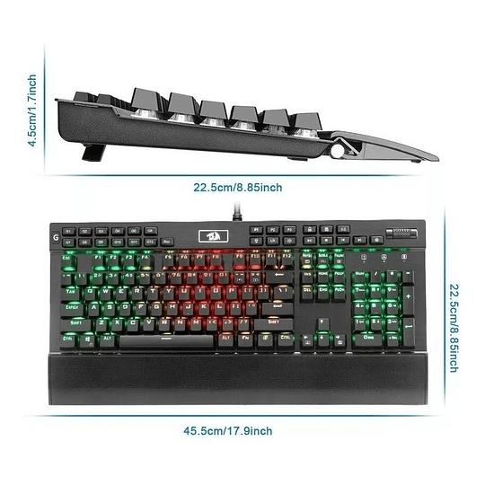 TECLADO GAMER MECANICO YAMA BLACK K550-SP REDRAGON