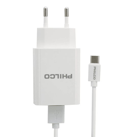 CARG. DE PARED QUALCOM 3.0 A C/CABLE TIPO C QC619 BLANCO