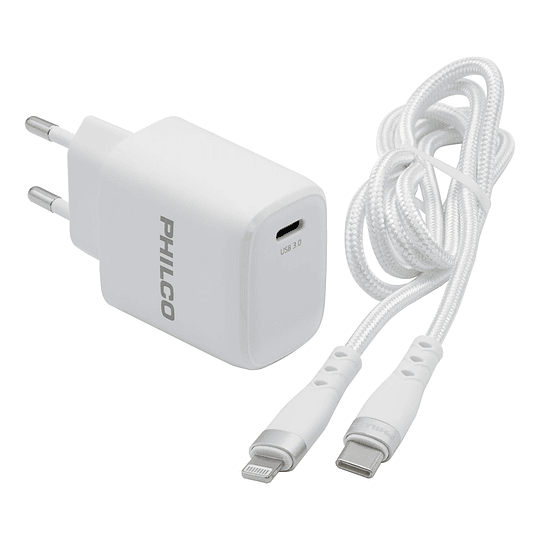 CARG. DE PARED QUALCOM C/PUERTO TIPO C Y CABLE LIGHTNING