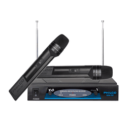 Pack 2 Microfonos Inalambricos WM-787 VHF + Receptor Philco