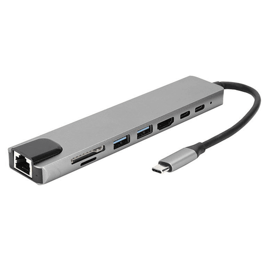 HUB ADAPTADOR 8 EN 1 USB-C PHILCO
