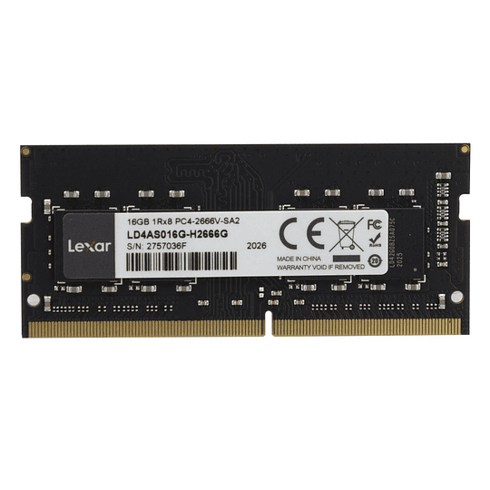 Memoria RAM Lexar de 16GB DDR4 2666, SO-DIMM Pc