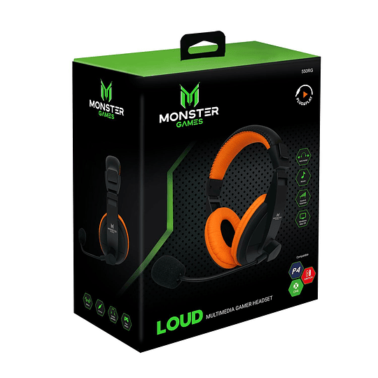 Audífonos Gamer Naranja 550 Monster