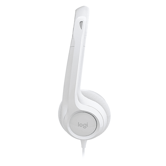 Audifonos con Micrófono Logitech H390, Micrófono c/ Supresión de Ruido, Blanco