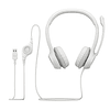 Audifonos con Micrófono Logitech H390, Micrófono c/ Supresión de Ruido, Blanco