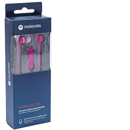 AUDIFONO EARBUDS 105 M/LIBRES PINK MOTOROLA