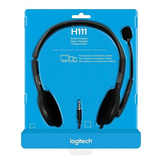 Audífono Headset H111 con Micrófono Giratorio Y Cancelación Pasiva de Ruido Logitech