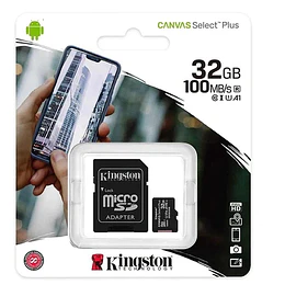 SDCS2/32GB MEMORIA MICROSD C/ADAPT SELECT PLUS 32GB (740617-298680) KINGSTON