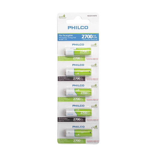 PILAS PRE-CARGADAS BLISTER 5 PILAS AA 2700 MAH
