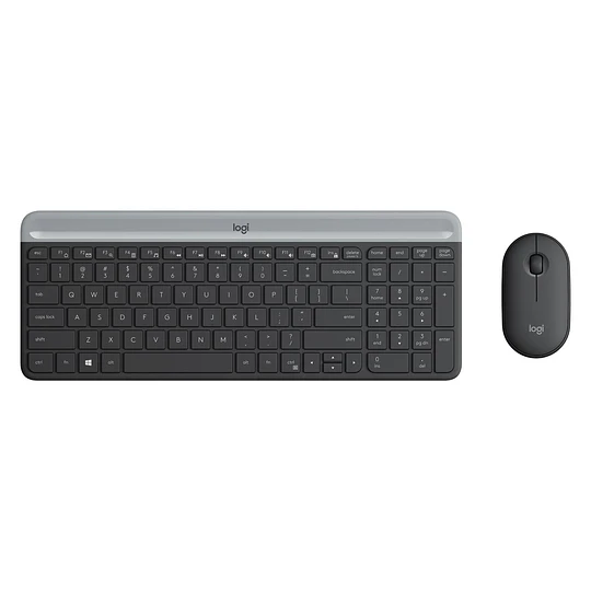 Kit Inalambrico teclado y mouse Logitech MK470 (Receptor USB, Grafito)