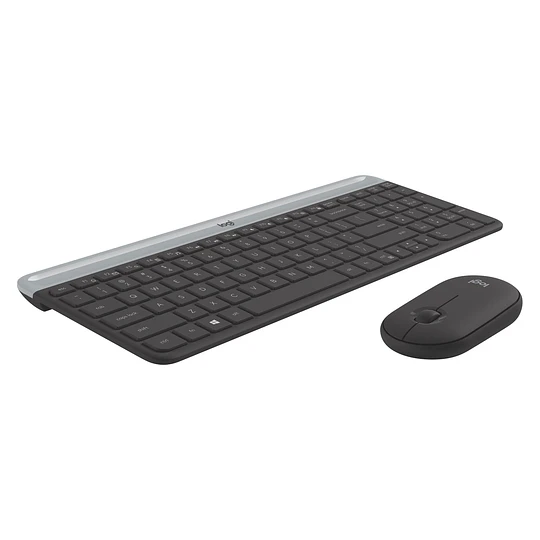 Kit Inalambrico teclado y mouse Logitech MK470 (Receptor USB, Grafito)