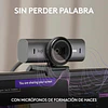 Webcam Logitech MX Brio (4K, 8.5MP, Micrófono, USB-C, Gris)