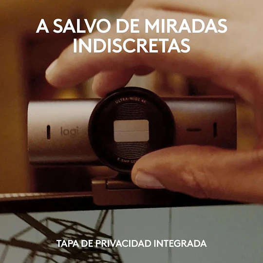 Webcam Logitech MX Brio (4K, 8.5MP, Micrófono, USB-C, Gris)