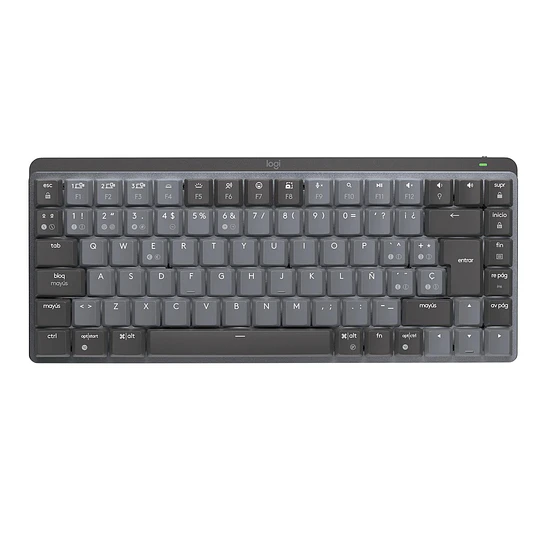 Teclado Mecánico Logitech MX Mechanical Mini, Bluetooth / Dongle USB, Grafito, Español