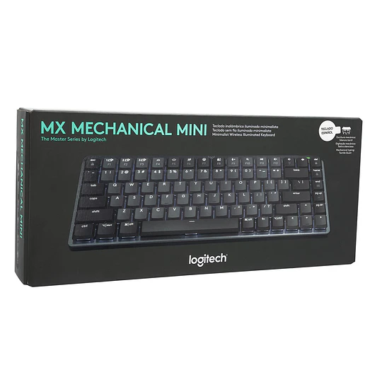 Teclado Mecánico Logitech MX Mechanical Mini, Bluetooth / Dongle USB, Grafito, Español
