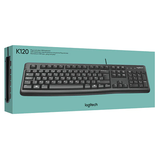 Teclado Logitech Alambrico K120 NEG 920-004422