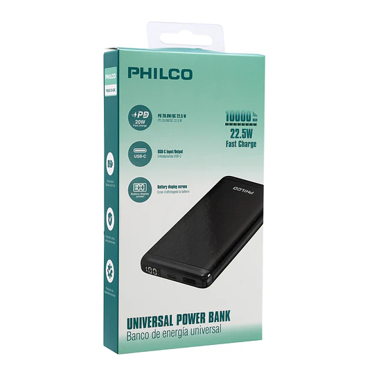 Powerbank Philco 10.000 Carga Rápida