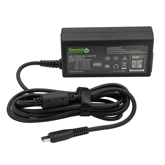 CARGADOR PARA  NOTEBOOK, MAC TIPO C (PD) 65W UNIVERSAL GENERAL POWER