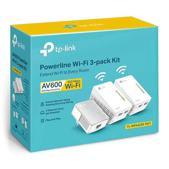 TL-WPA4220 AV600 POWERLINE N300 WI-FI 3-PACK KIT