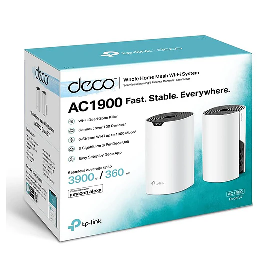 DECO S7 MESH TPLINK AC1900  2PACK WI-FI SYSTEM