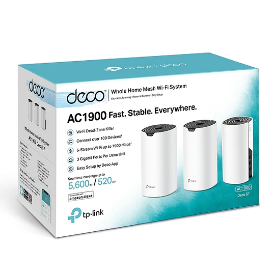 DECO S7 MESH TPLINK AC1900  3PACK WI-FI SYSTEM
