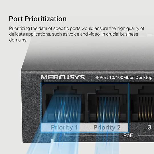  SWITCH MS106LP MERCUSYS 6P+4POE 10/100