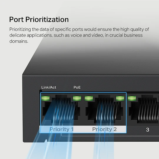 Switch TP-Link Mercusys MS110P 10 puertos 10/100, 8 PoE+ 65W