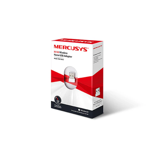 Adaptador USB Wi-Fi Mercusys MW150US 150Mbps Nano, Hasta 150Mbps (2.4GHz), USB 2.0