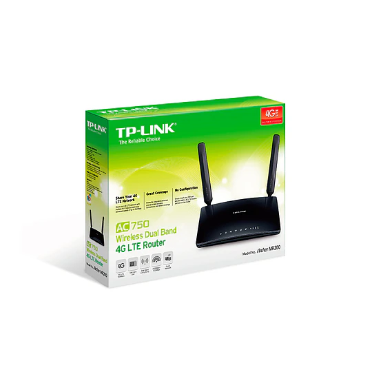 Router 4G LTE Inalámbrico de Doble Banda AC750 ARCHER MR200