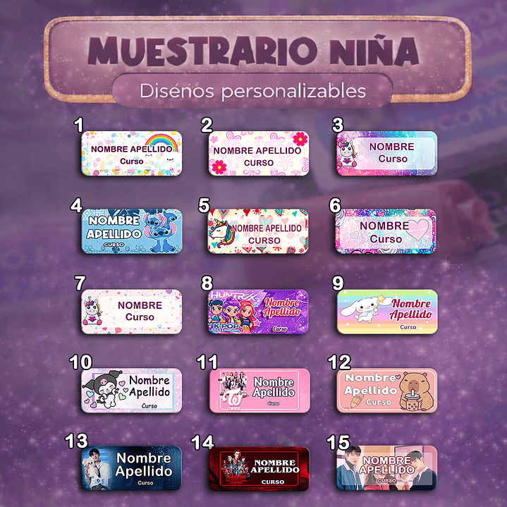 Pack Etiquetas Escolares 9