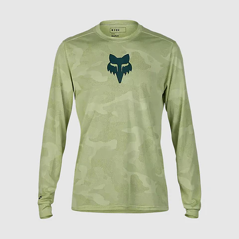 Polera Bicicleta Ranger TruDri™ Manga Larga Verde Fox
