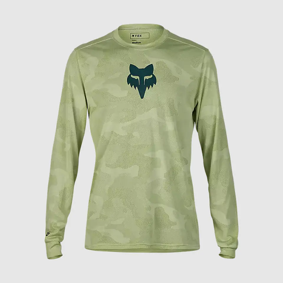 Polera Bicicleta Ranger TruDri™ Manga Larga Verde Fox 1
