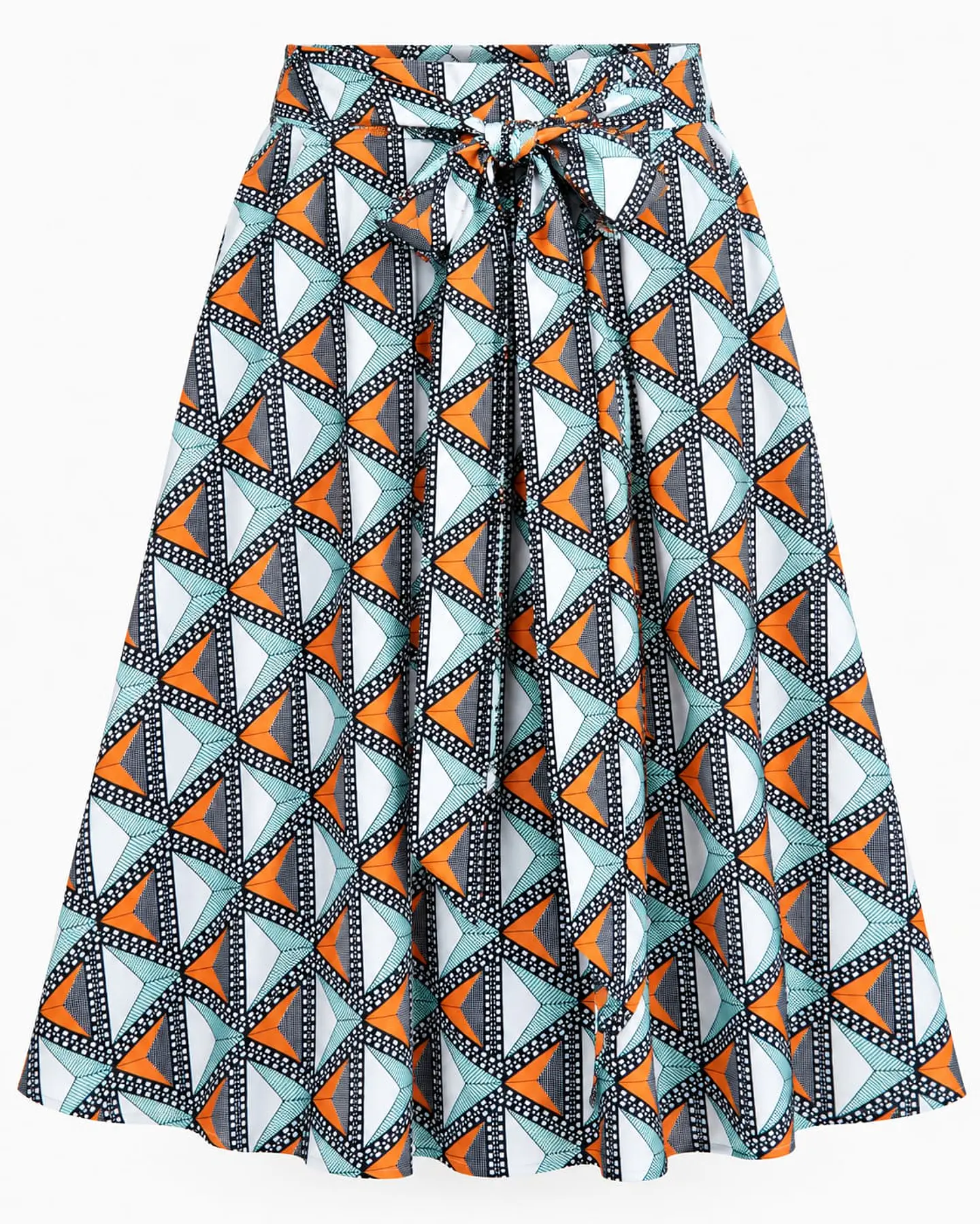 Falda Midi ELOQUII Geométrica 1