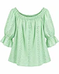 Blusa Rue+Broderie Menta Pastel - Miniatura 1