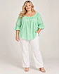 Blusa Rue+Broderie Menta Pastel - Miniatura 2