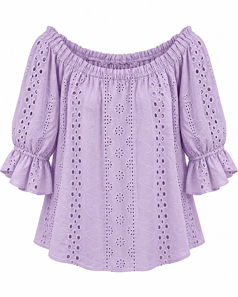 Blusa Rue+Broderie Lavanda 