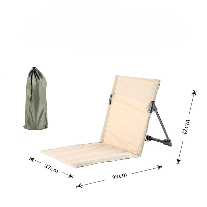 Asiento Silla Plegable Con Respaldo Reforzado Para Camping 4