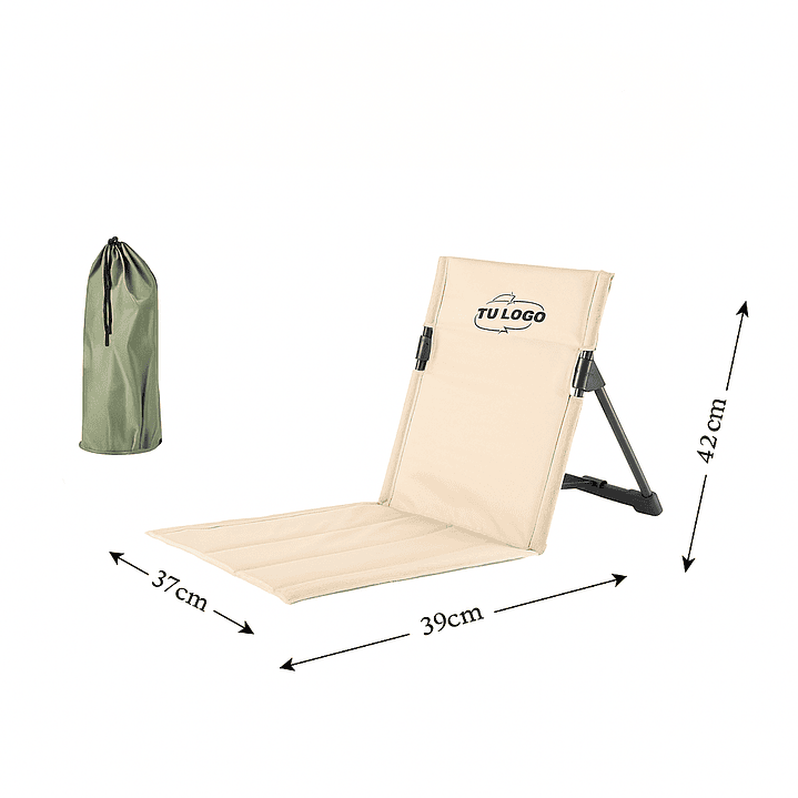Asiento Silla Plegable Con Respaldo Reforzado Para Camping Personalizado 2
