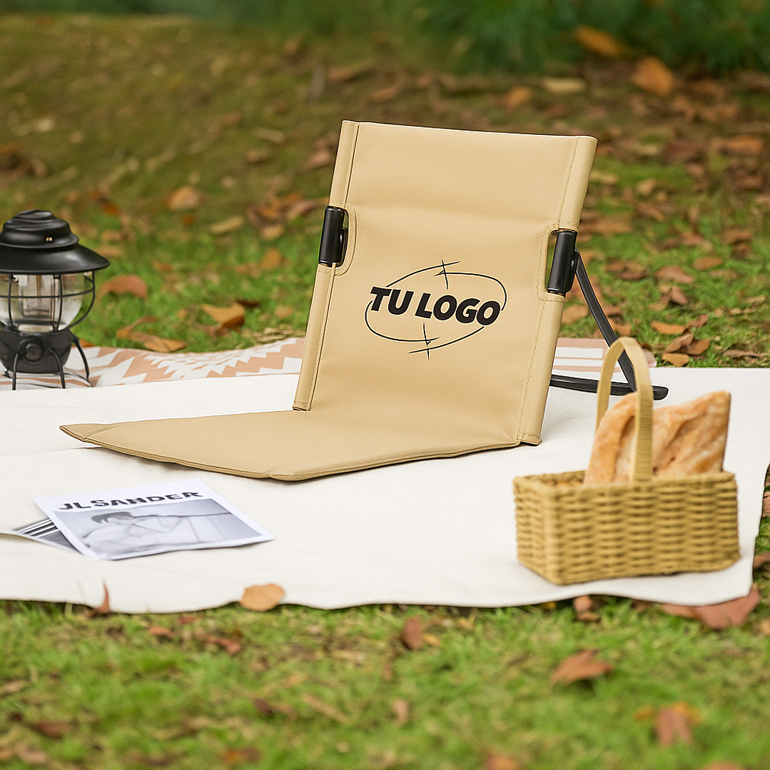 Asiento Silla Plegable Con Respaldo Reforzado Para Camping Personalizado 1