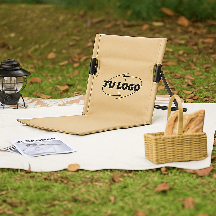 Asiento Silla Plegable Con Respaldo Reforzado Para Camping Personalizado 1