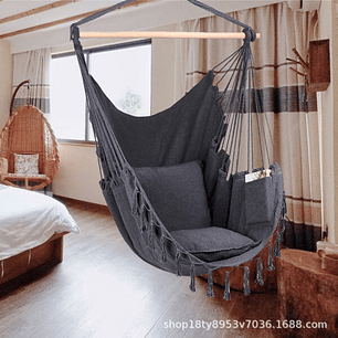 Hamaca Silla Columpio Grande 1.2m Ancho Con Cogines