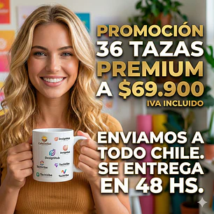 36 Tazas para Sublimación BS Blanco Standard