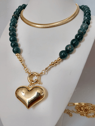 Collar Apatita verde