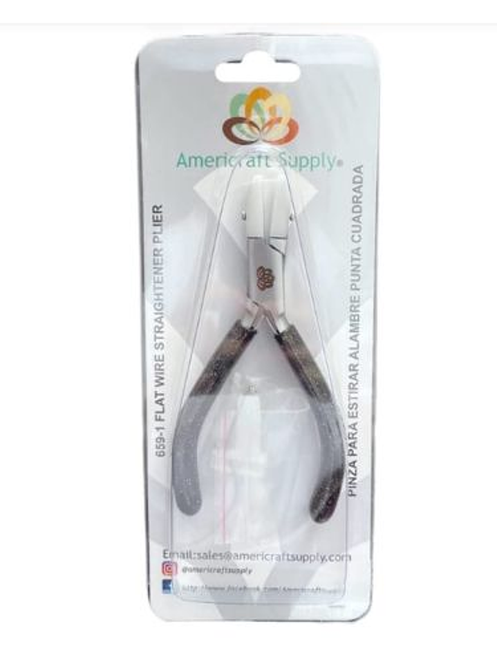 Alicate punta cuadrada silicona Gliter mango negro 2