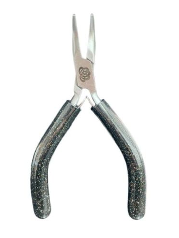 Alicate punta curva Gliter mango negro 2