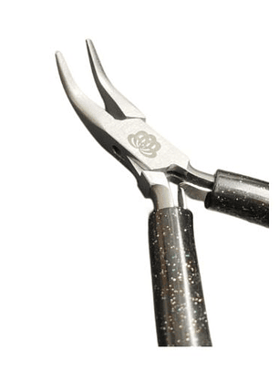 Alicate punta curva Gliter mango negro