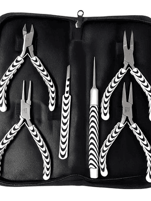 Estuche con Kit de Herramientas para Bisutería Zebra Bead Smith
