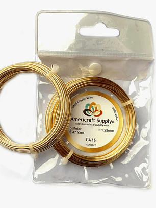 Alambre americraft supply gold calibre 16 - 5mtrs